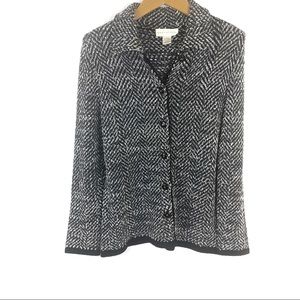VTG Doncaster Black and White Knit Cardigan